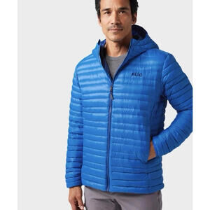 $285 Stio Pinion 800 Down Hooded Jacket Outerwear Cosmic Blue Men’s Size S